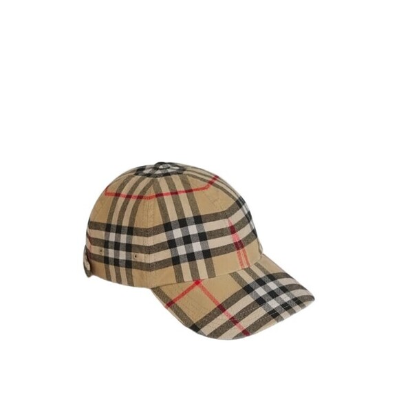 Burberry Accessories - Burberry Beige Plaid Baseball Cap - NWT